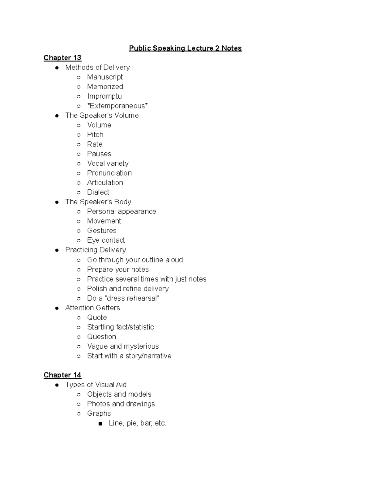 public-speaking-lecture-2-notes-public-speaking-lecture-2-notes