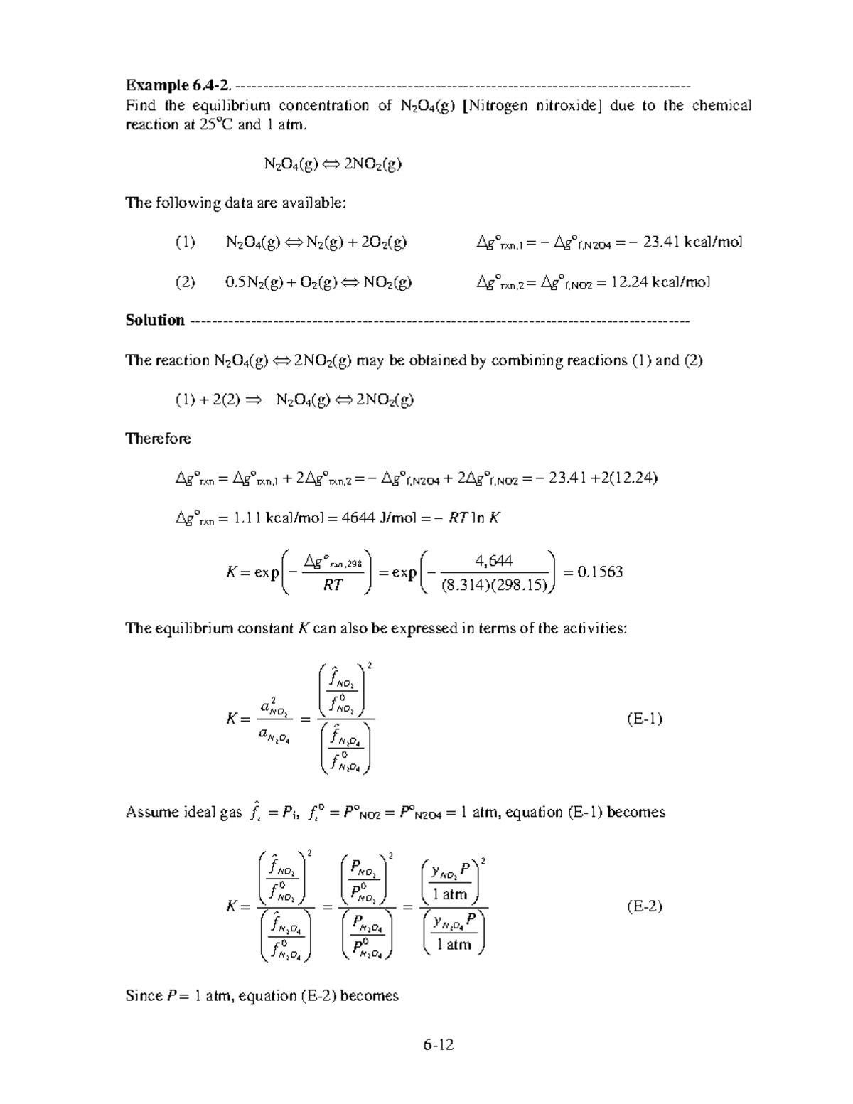 Chemistry-42 - Chemistry-42 - Example 6-2. - Find the equilibrium ...