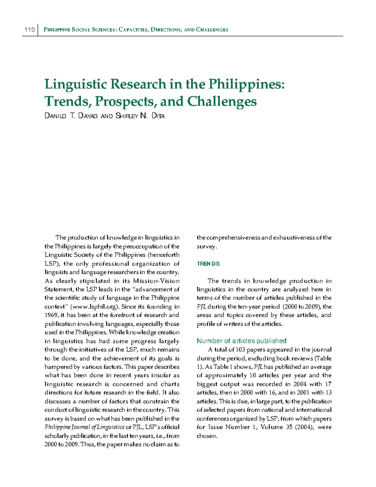 language research topics in the philippines