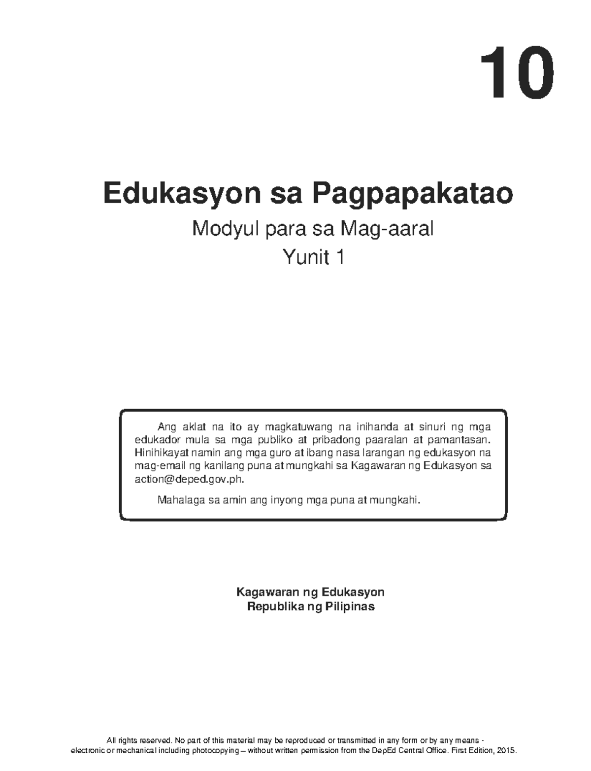 Module 1 Q1 Esp 1 All Rights Reserved No Part Of This Material May Be Reproduced Or Module 1 Q1 Esp 1 All Rights Reserved No Part Of This Material May Be Reproduced Or