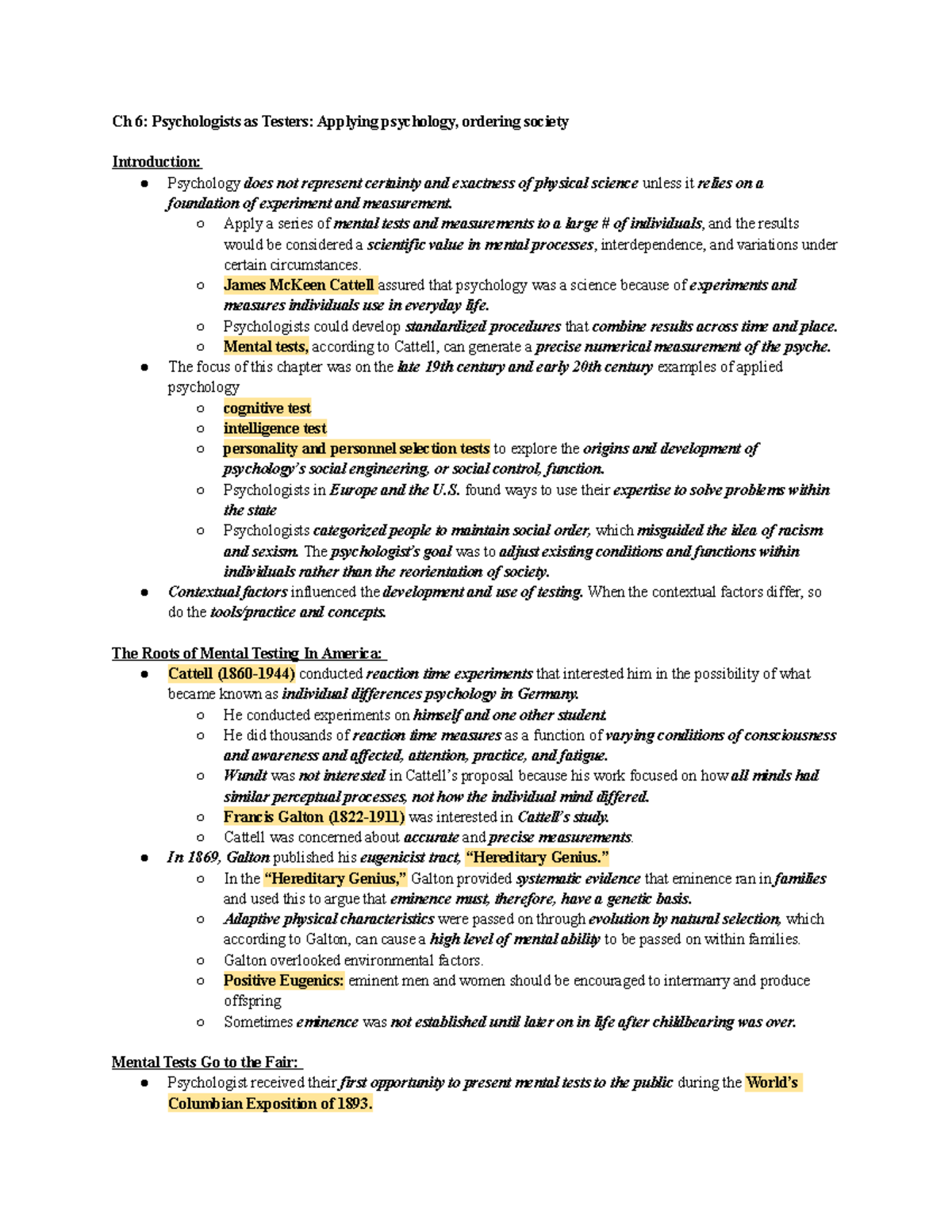 Psy 329 ch 6 study guide - Chapter 6 summary from the textbook "A ...