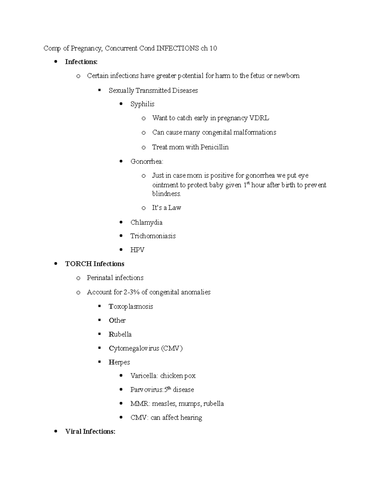 Comp of Pregnancy, Concurrent Cond Infections ch 10 - Comp of Pregnancy ...
