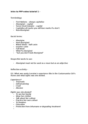 PPP tutorial notes - Intro to PPP notes tutorial 1 - Terminology ...