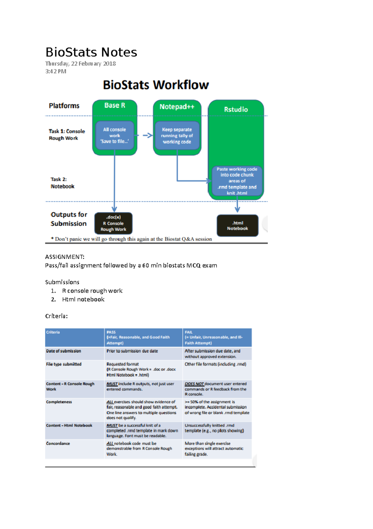 Bio Stats Notes - BioStats Notes Thursday, 22 February 2018 3:42 PM ...