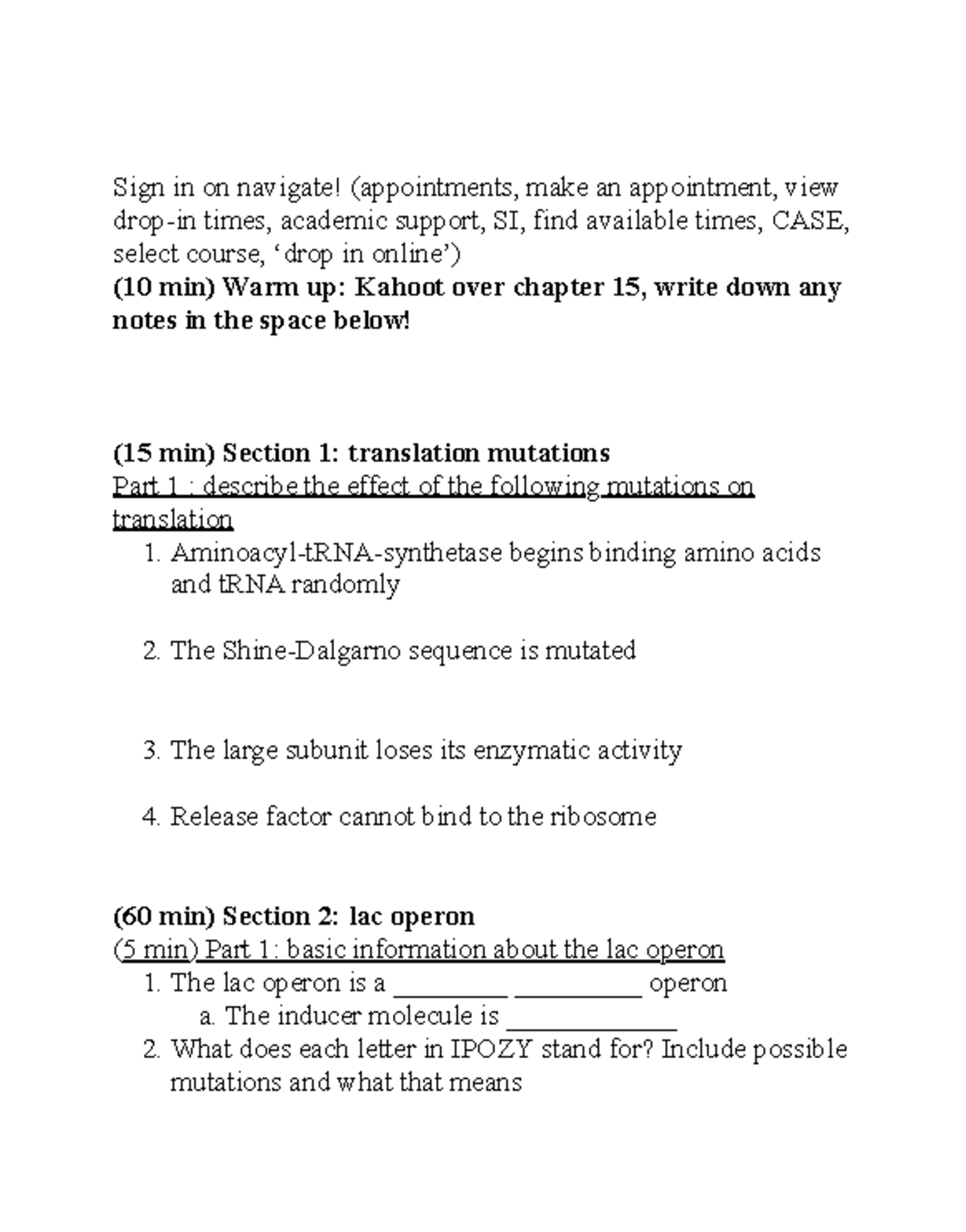 +worksheet+chapters+15+and+16 - BIO 2306-Dr. Luna Briana Roenz SI ...