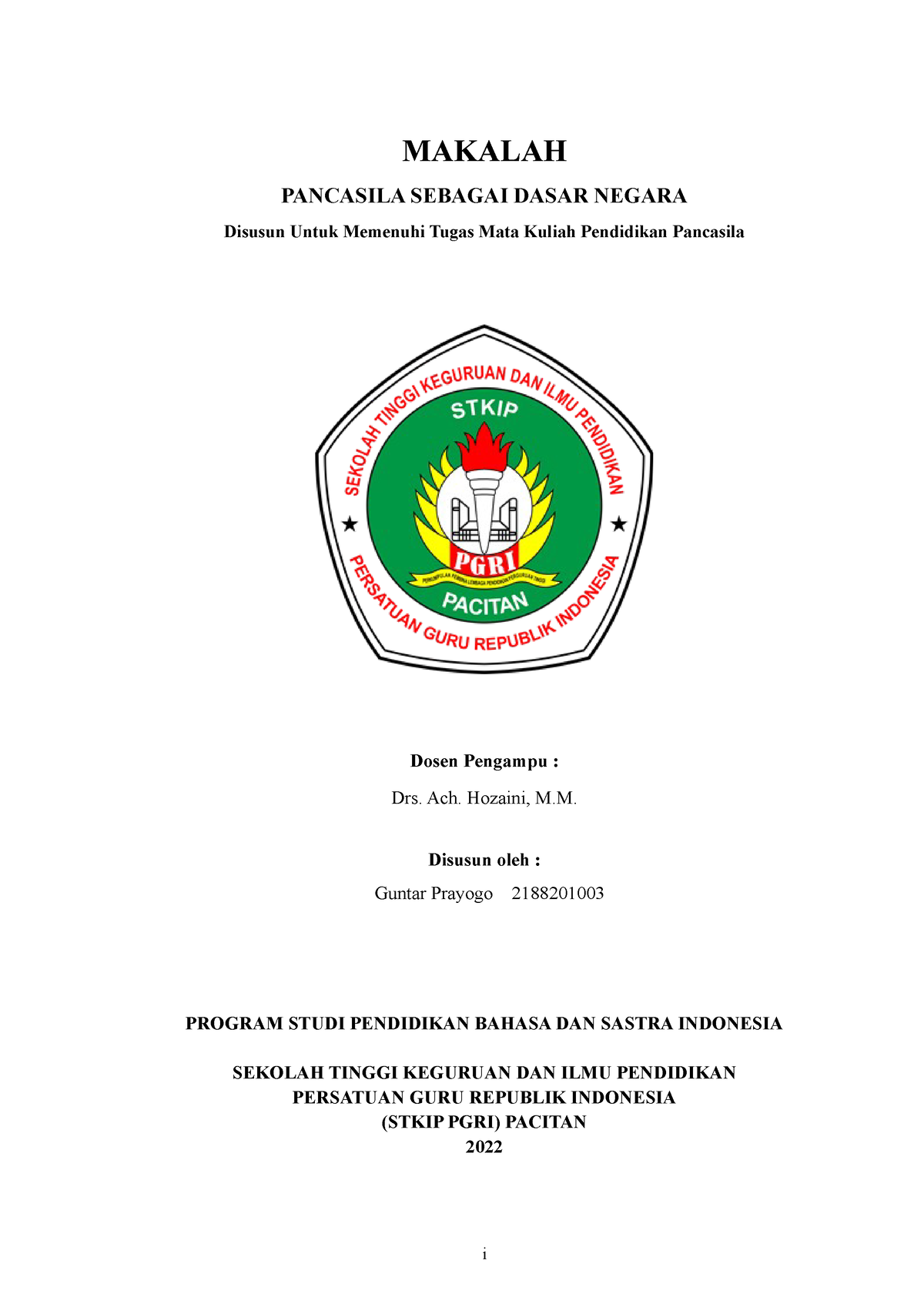 Makalah PKN Pancasila Sebagai Dasar Negara - MAKALAH PANCASILA SEBAGAI ...