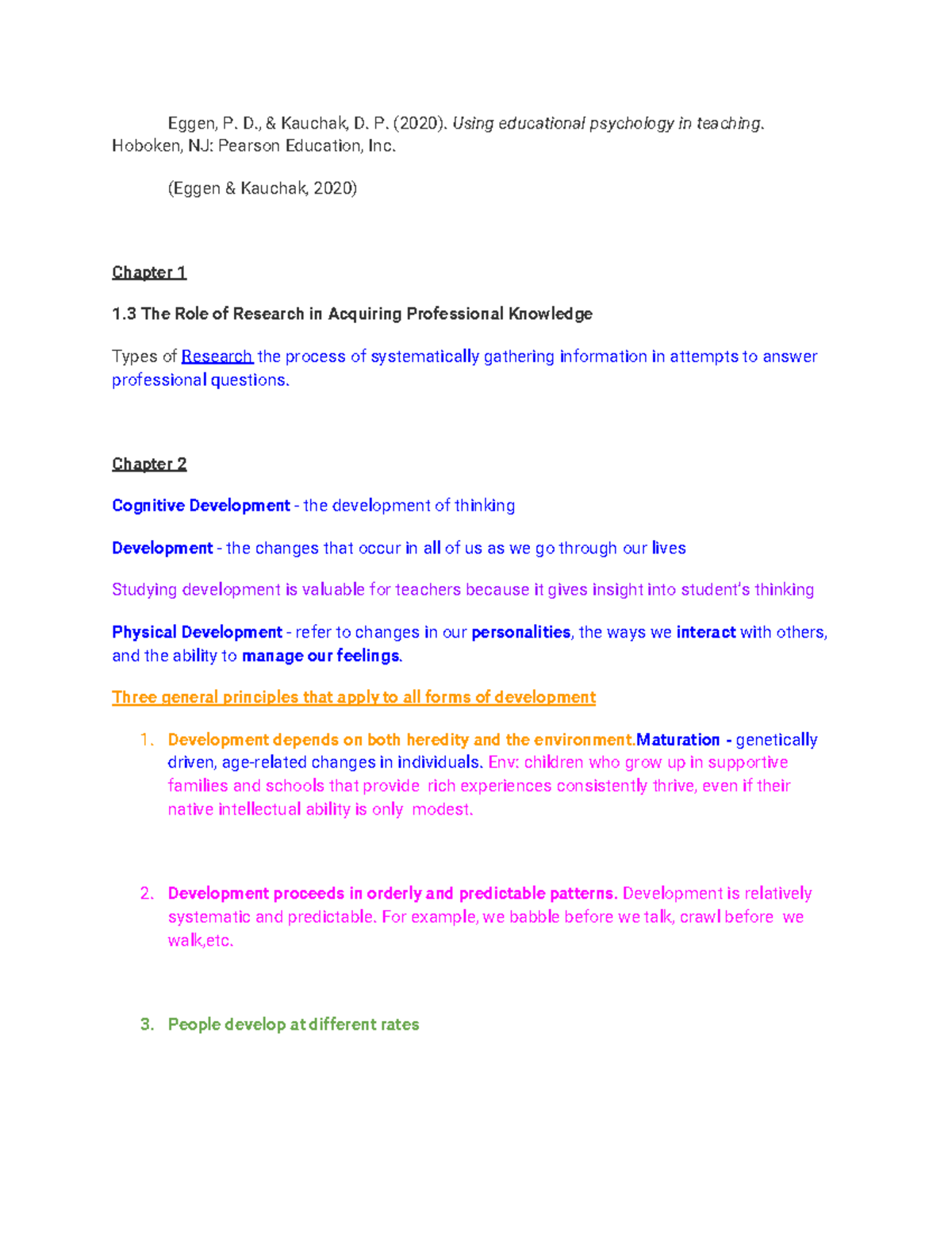 Using Educational Psychology Eggen P. D. Kauchak D. P