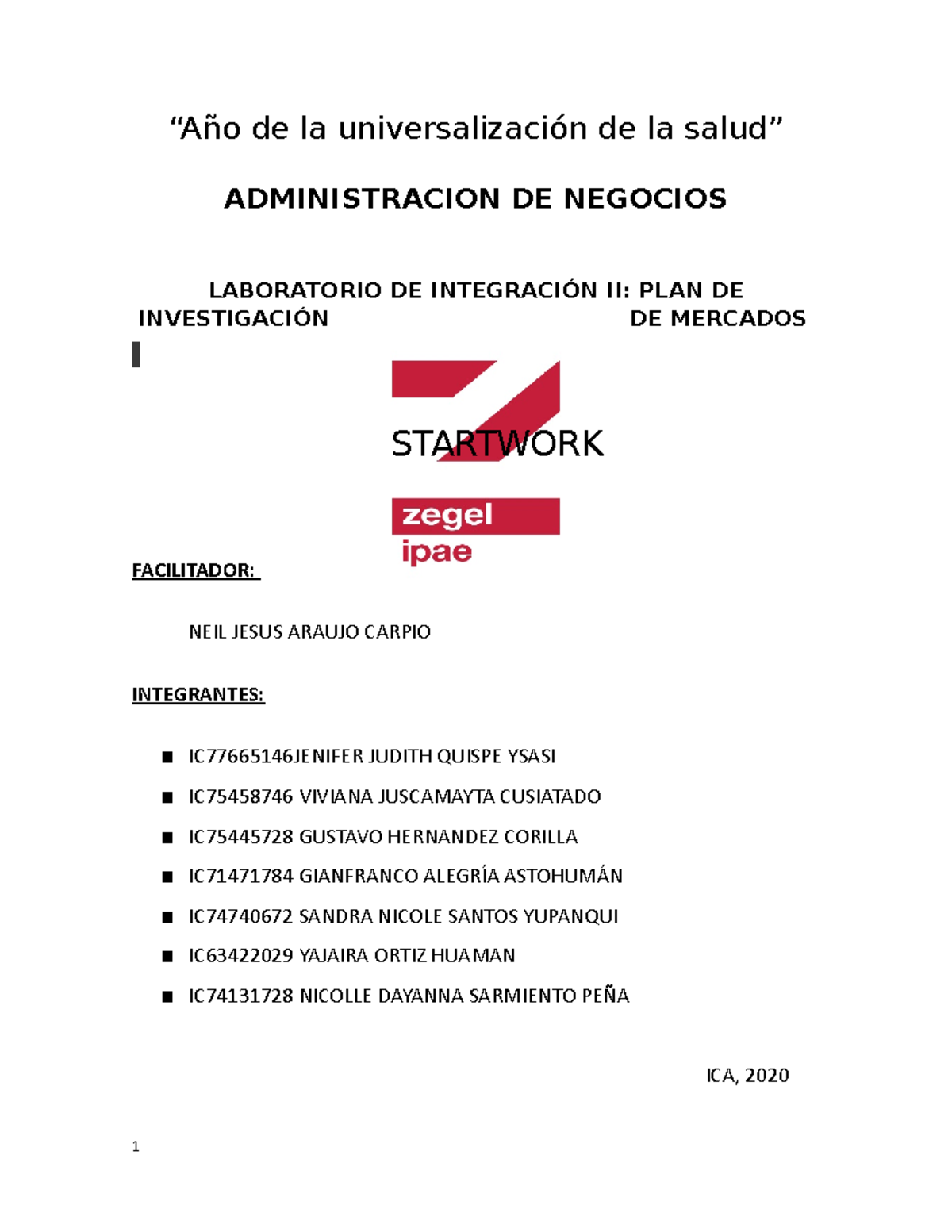 Analisis Startwork - investigacion de proyecto de alquiler de cubiculos ...