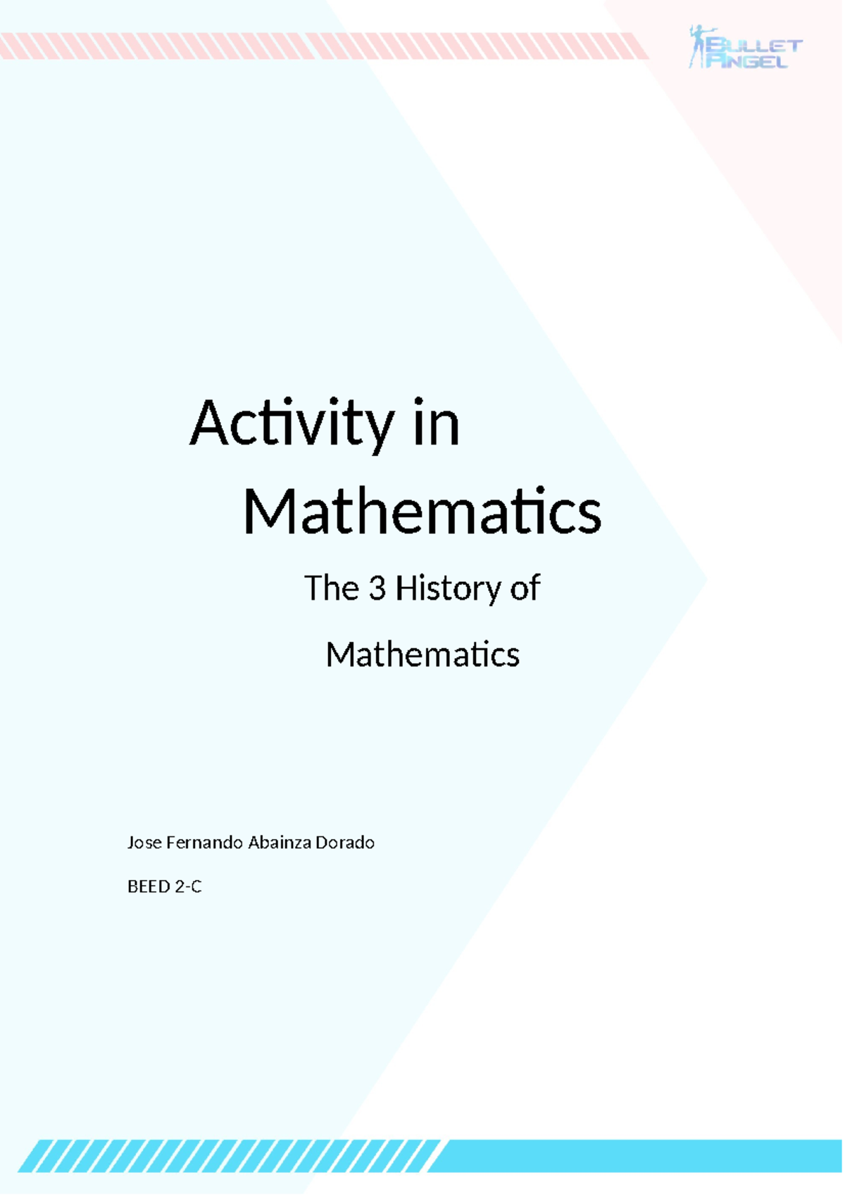 Math - Activity in Mathematics The 3 History of Mathematics Jose ...