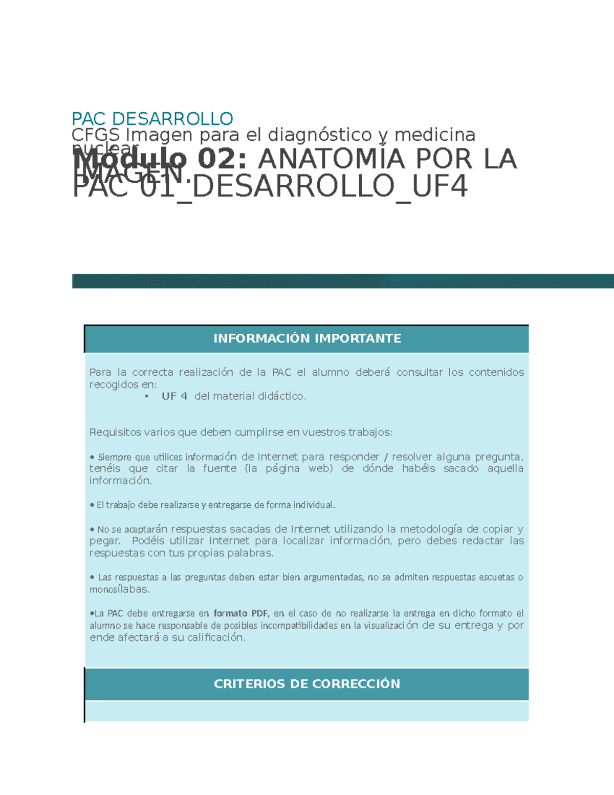 PACdesarrollo UF4 - PAC DESARROLLO CFGS Imagen Para El Diagnóstico Y ...