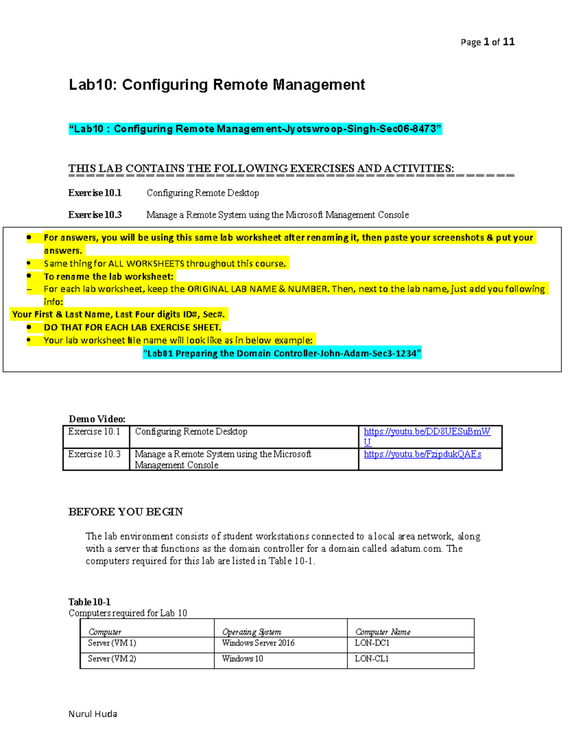 Lab10 Configuring Remote Management-Jyotswroop-Singh-Sec06-8473 - Lab10 ...