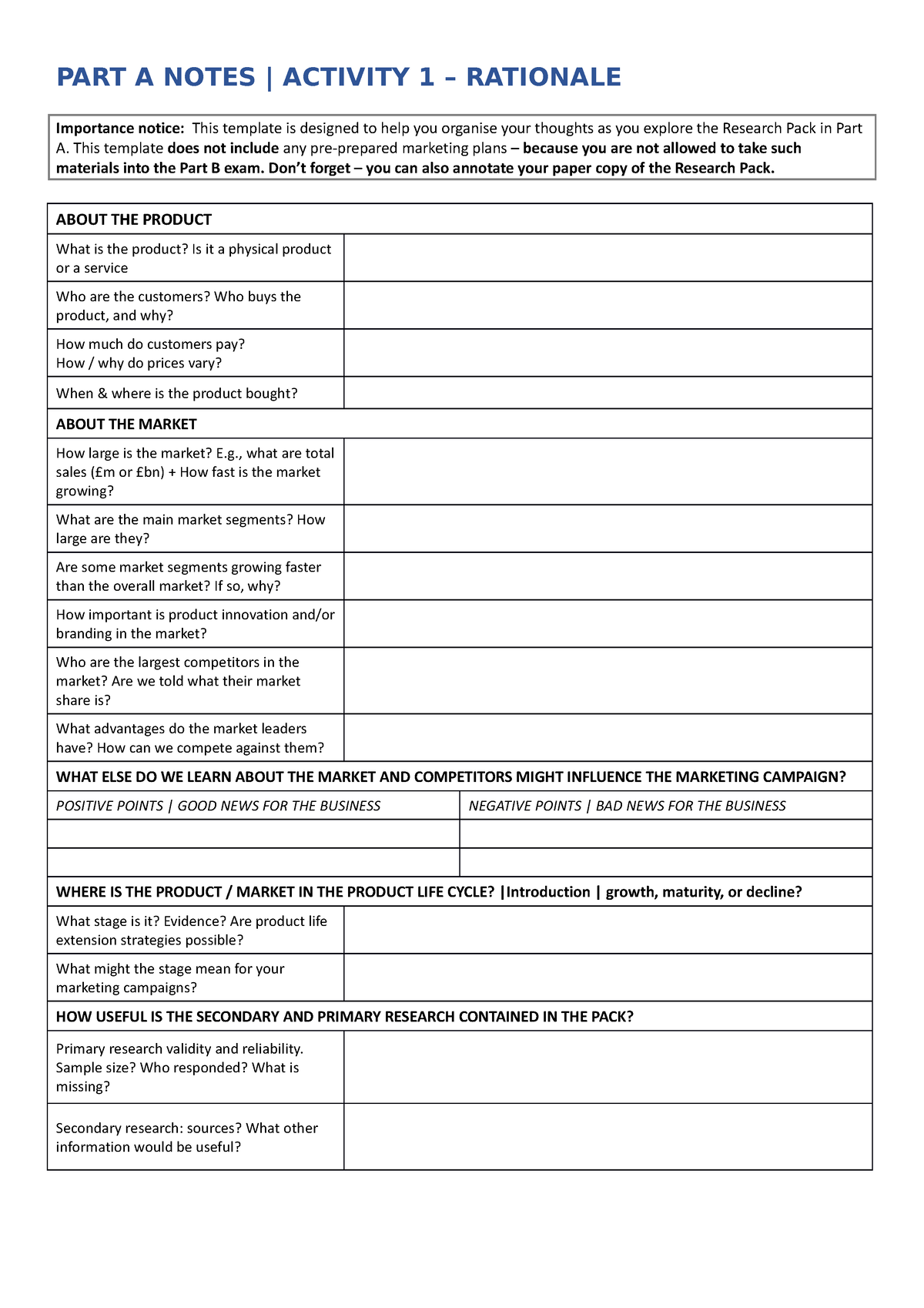 Part A Notes Activity 1 and Activity 2 - Studocu