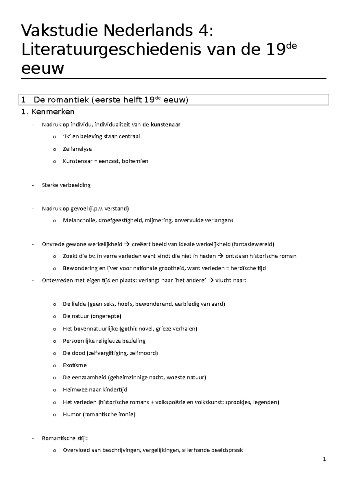 Vakstudie Nederlands 4: Literatuurgeschiedenis - Arteveldehogeschool ...