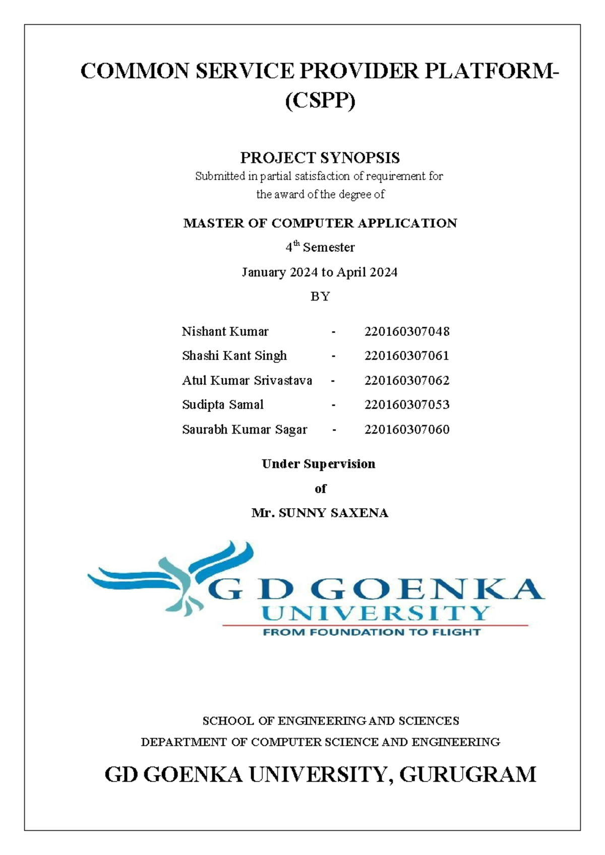 Common Service Provider Platform - COMMON SERVICE PROVIDER PLATFORM ...