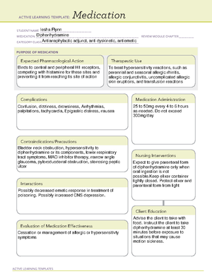 Alprazolam - Medication templates for ATI mental health - ACTIVE ...