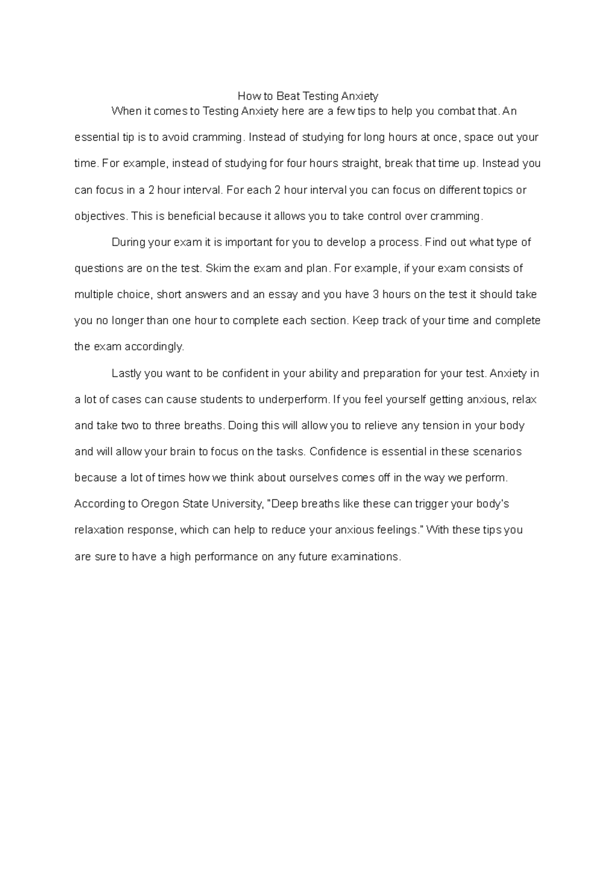 Test Prep Anxiety How to Beat Testing Anxiety When it comes to