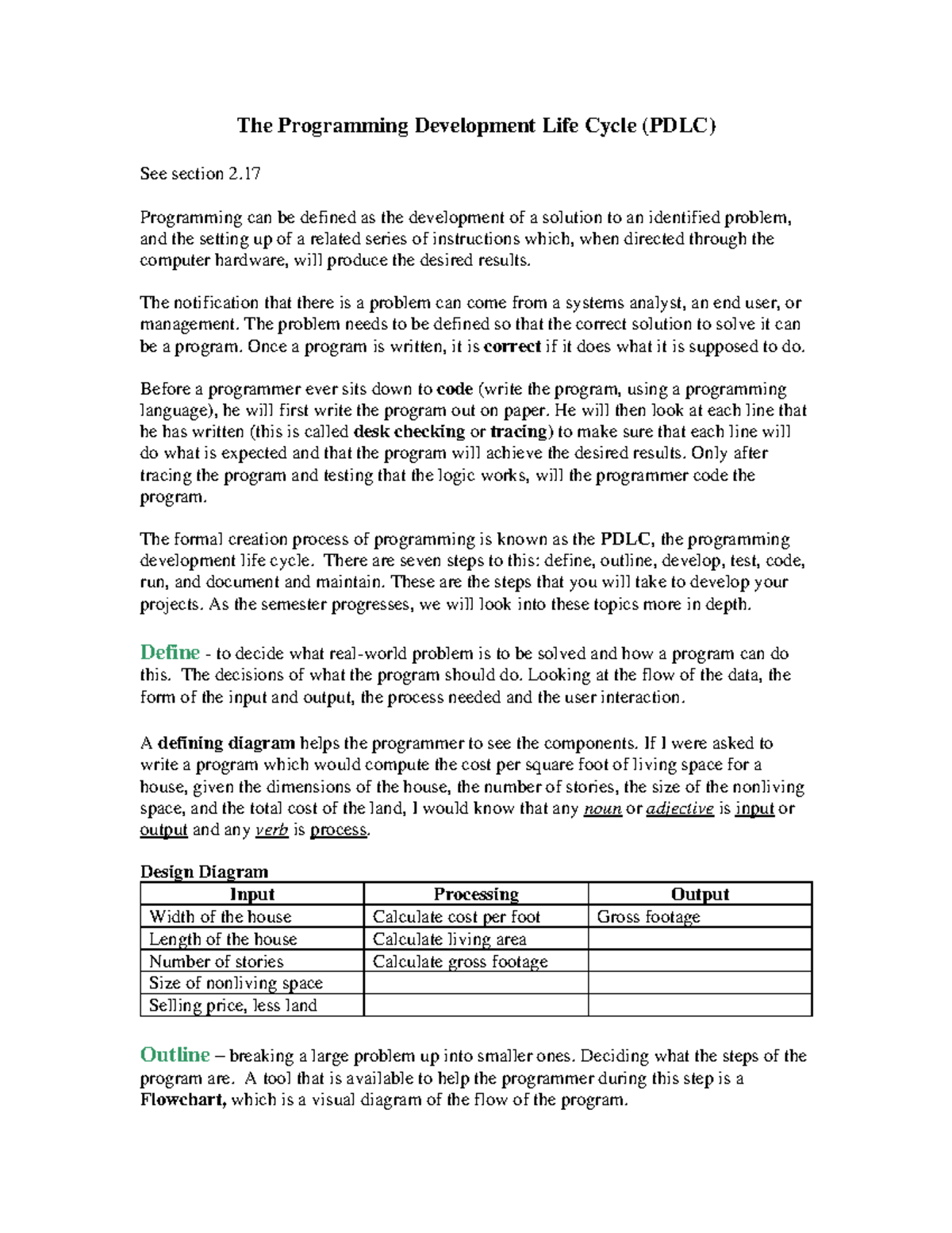 PDLC - Professor Christine Kikuchi - The Programming Development Life ...