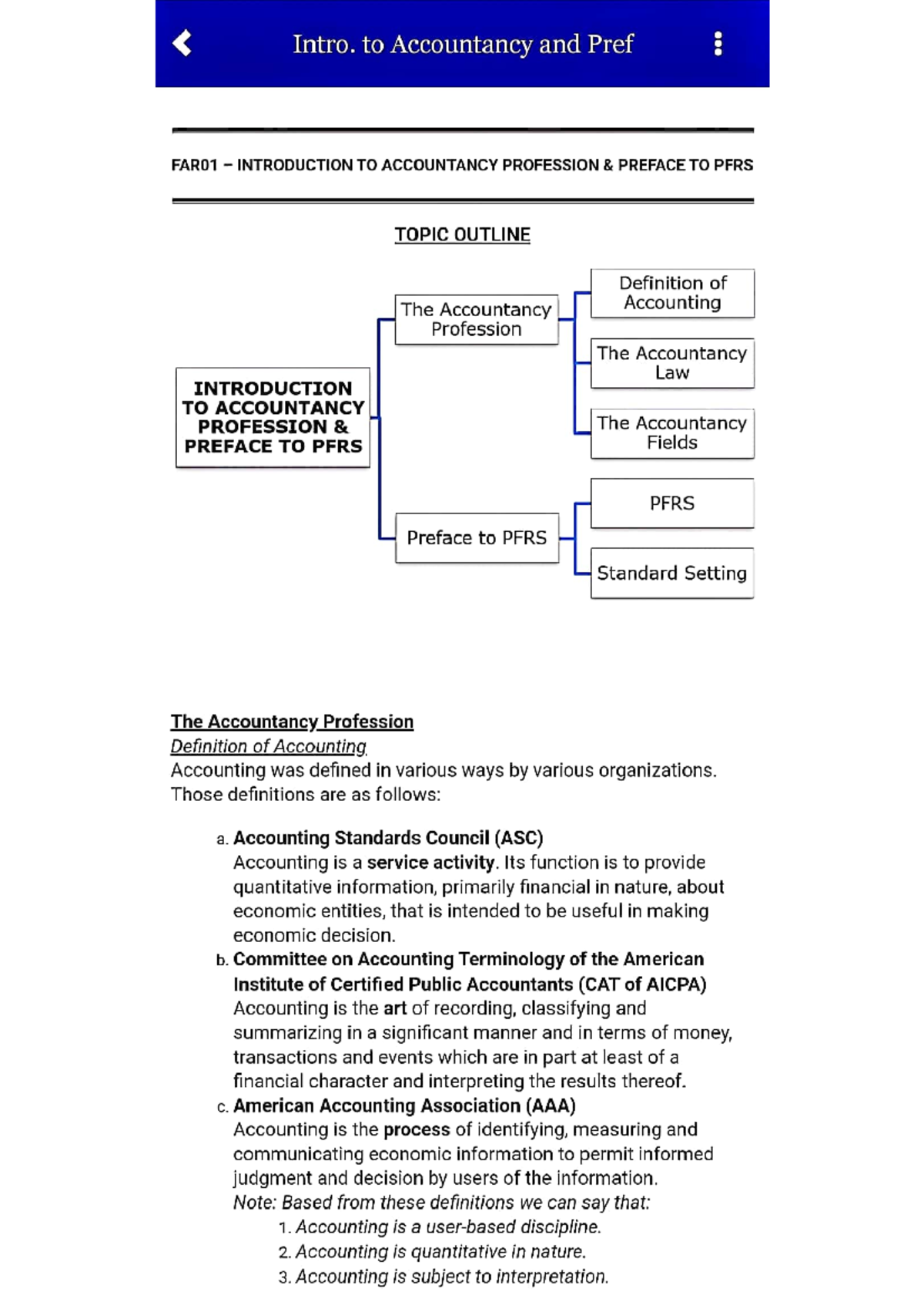 1. Introduction TO Accountancy AND PREF - Studocu