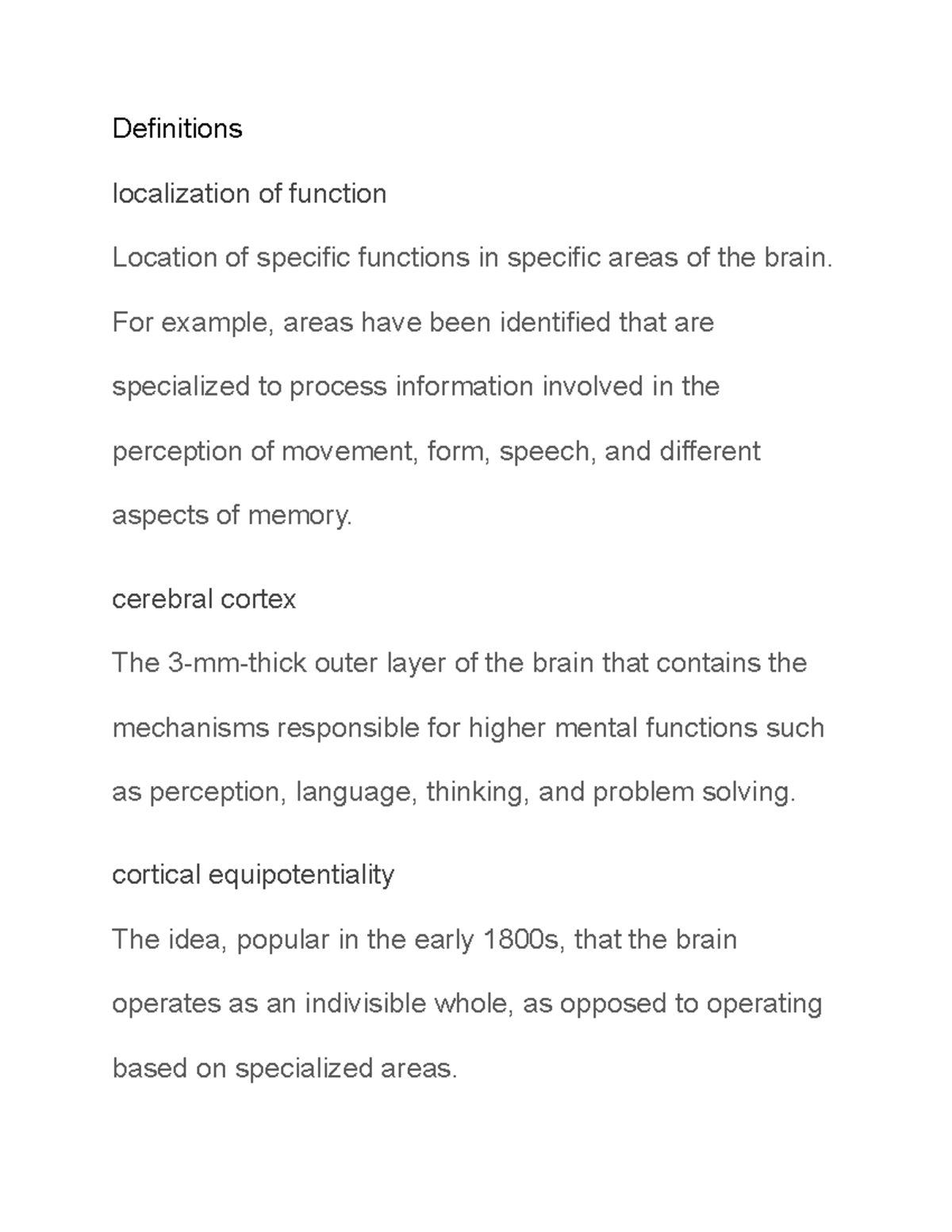 Localized Representation - Definitions localization of function ...