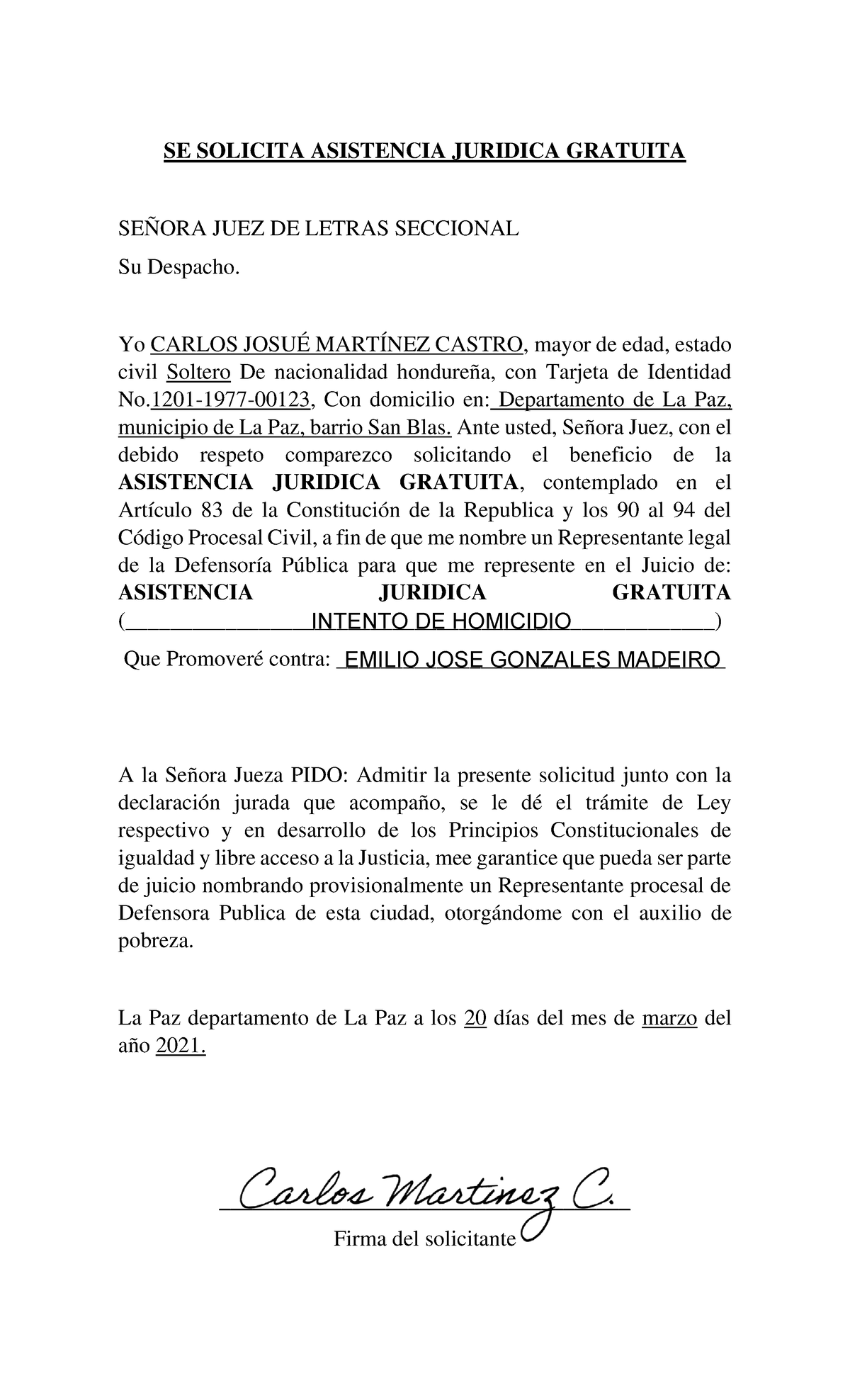 Formato DE Asistencia Juridica Gratuita SE SOLICITA ASISTENCIA Formato DE Asistencia Juridica Gratuita SE SOLICITA ASISTENCIA