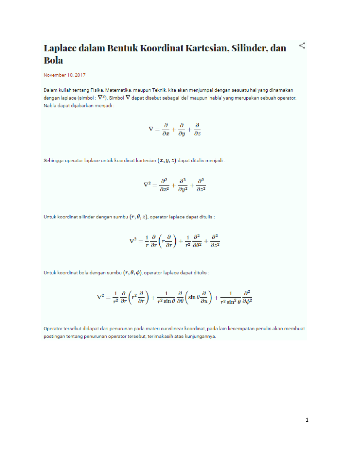 Catatan PERS - laplace - Matematika II - Studocu