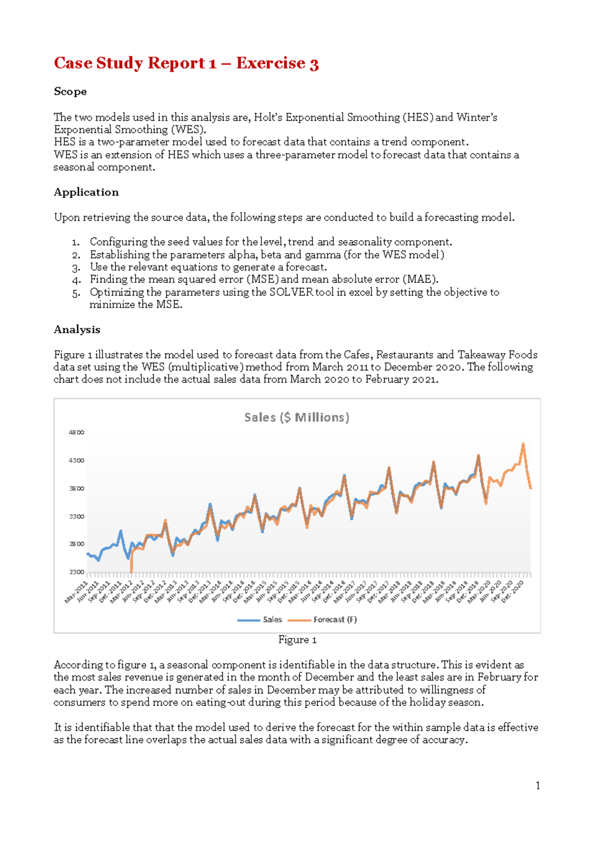 Answers Report 1 sdfdfdfdfdfdfdfdfdfd - Case Study Report 1 – Exercise ...