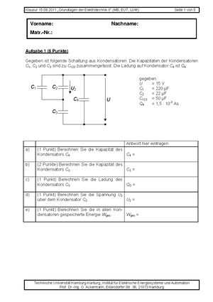 Elektronik Uebungen - Lehrgebiet Flugzeug- Elektrik Und Elektronik Prof ...