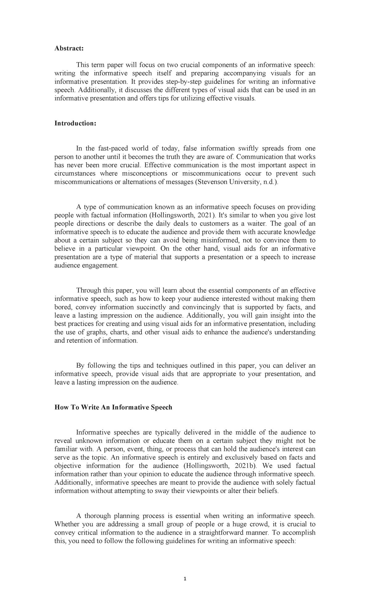 TERM Paper NO. 1 - None - Abstract: This term paper will focus on two ...