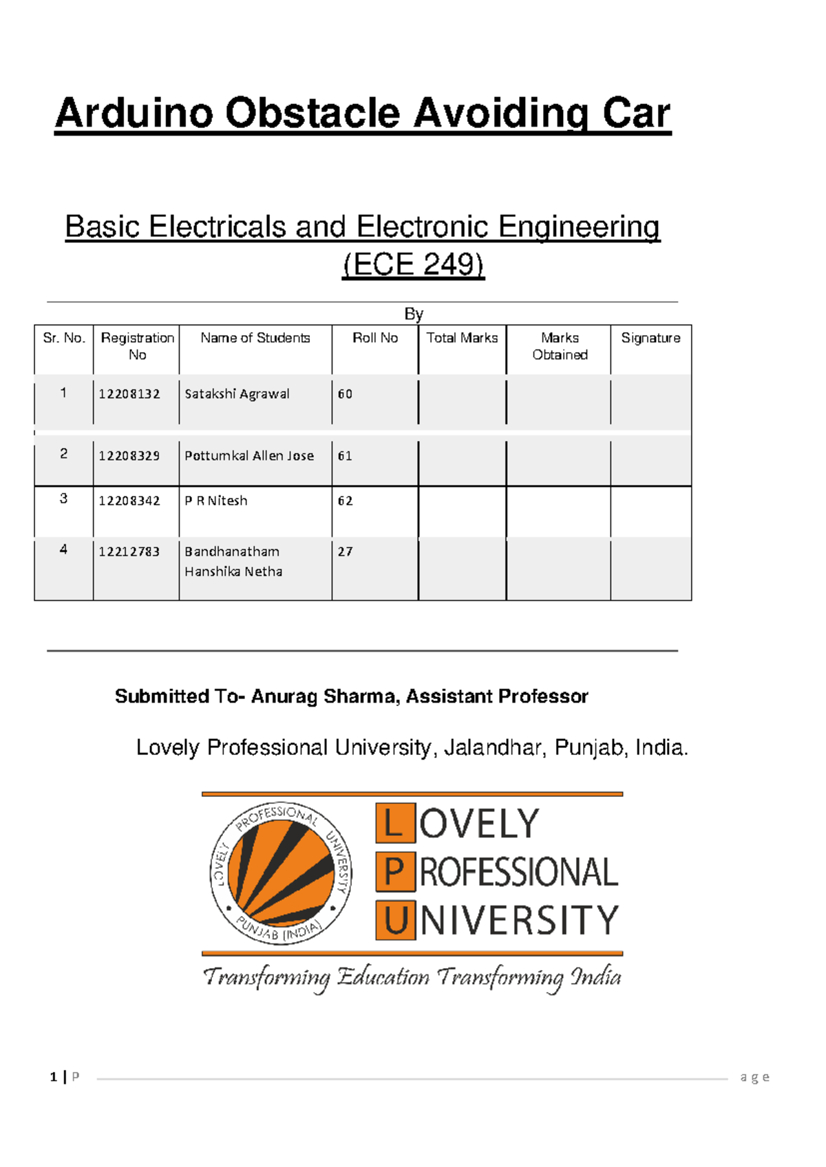 Arduino Obstacle Avoiding Car 2 - Arduino Obstacle Avoiding Car Basic ...