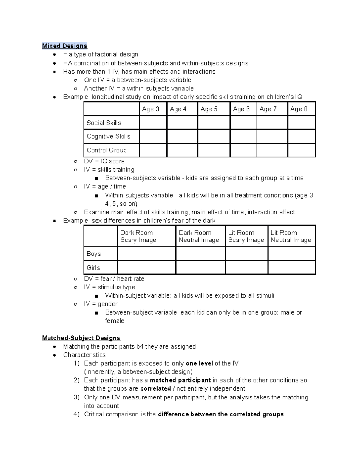Lecture 14 Mixed Designs - Mixed Designs = a type of factorial design ...