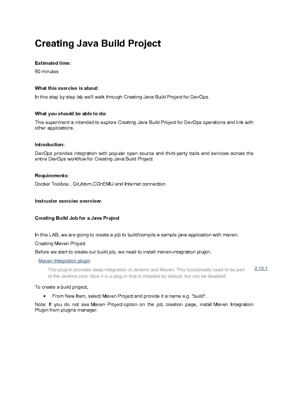Exp 9 SQL Creating Java Build Project Estimated time 90 minutes