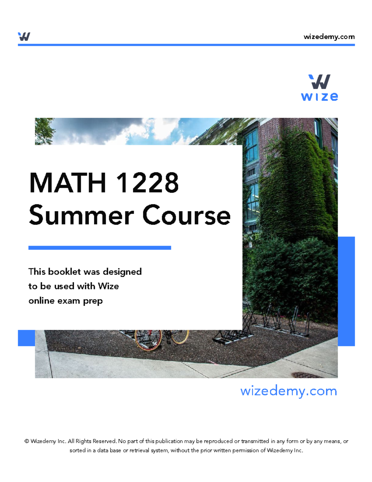 1228 Final Review - n/a - wizedemy MATH 1228 Summer Course This booklet ...