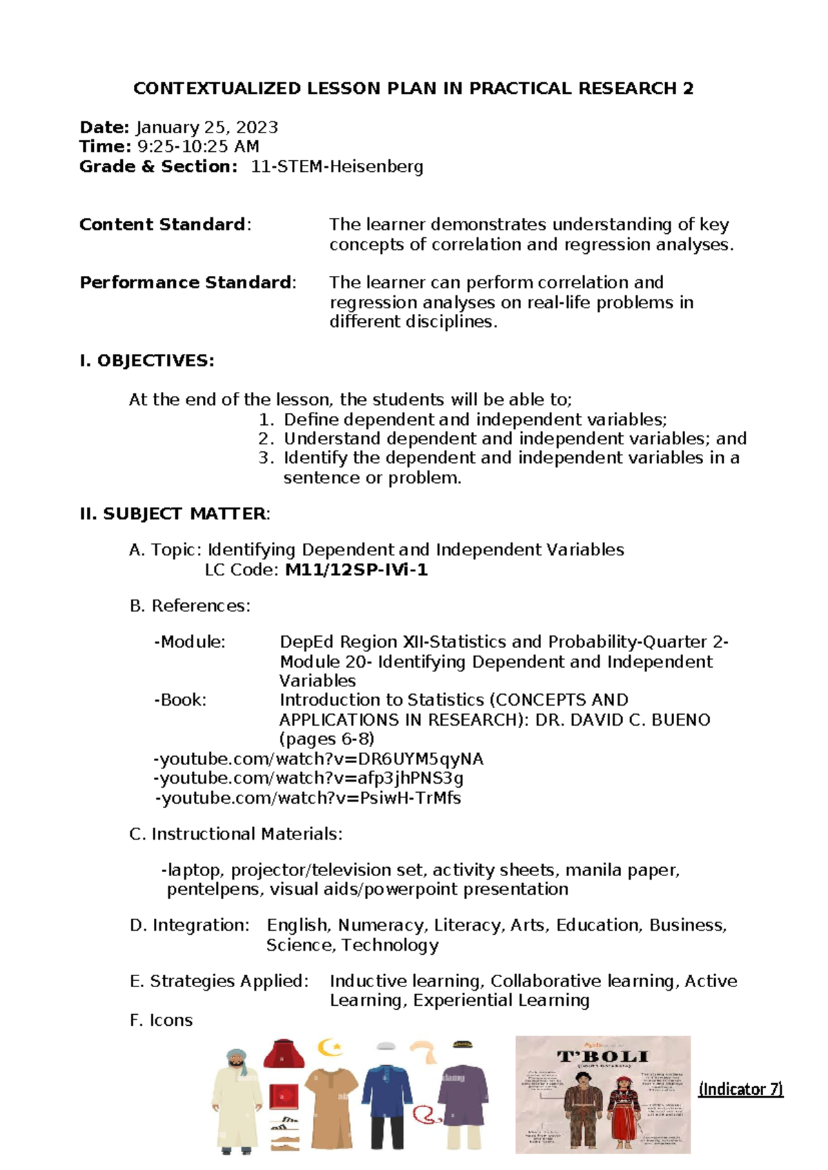 Contextualized Lesson Plan- Stattistics & Probability - CONTEXTUALIZED ...