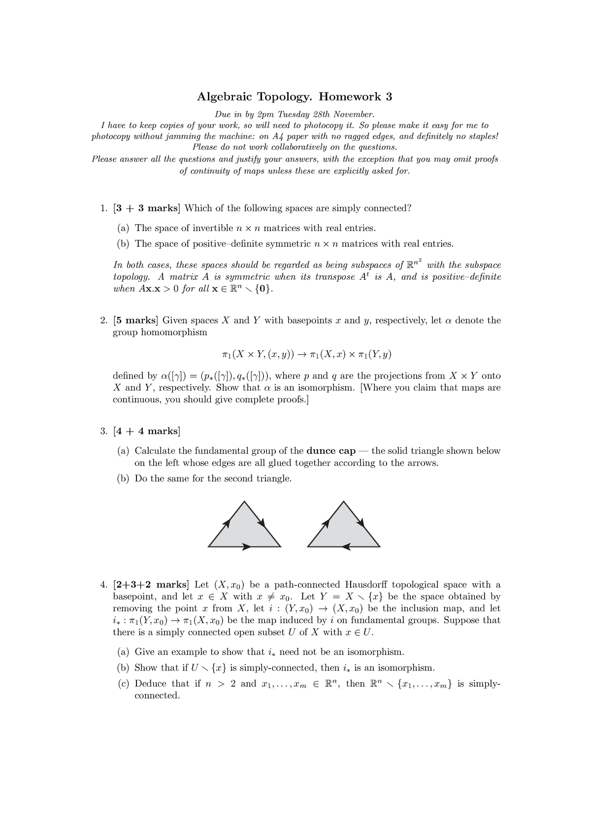 Mathm10 17 18 Problem Sheet 3 Studocu