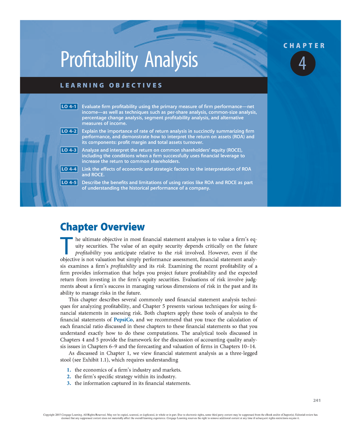 Chapter-4 - Financial Valuations - Profitability Analysis L E A R N I N ...