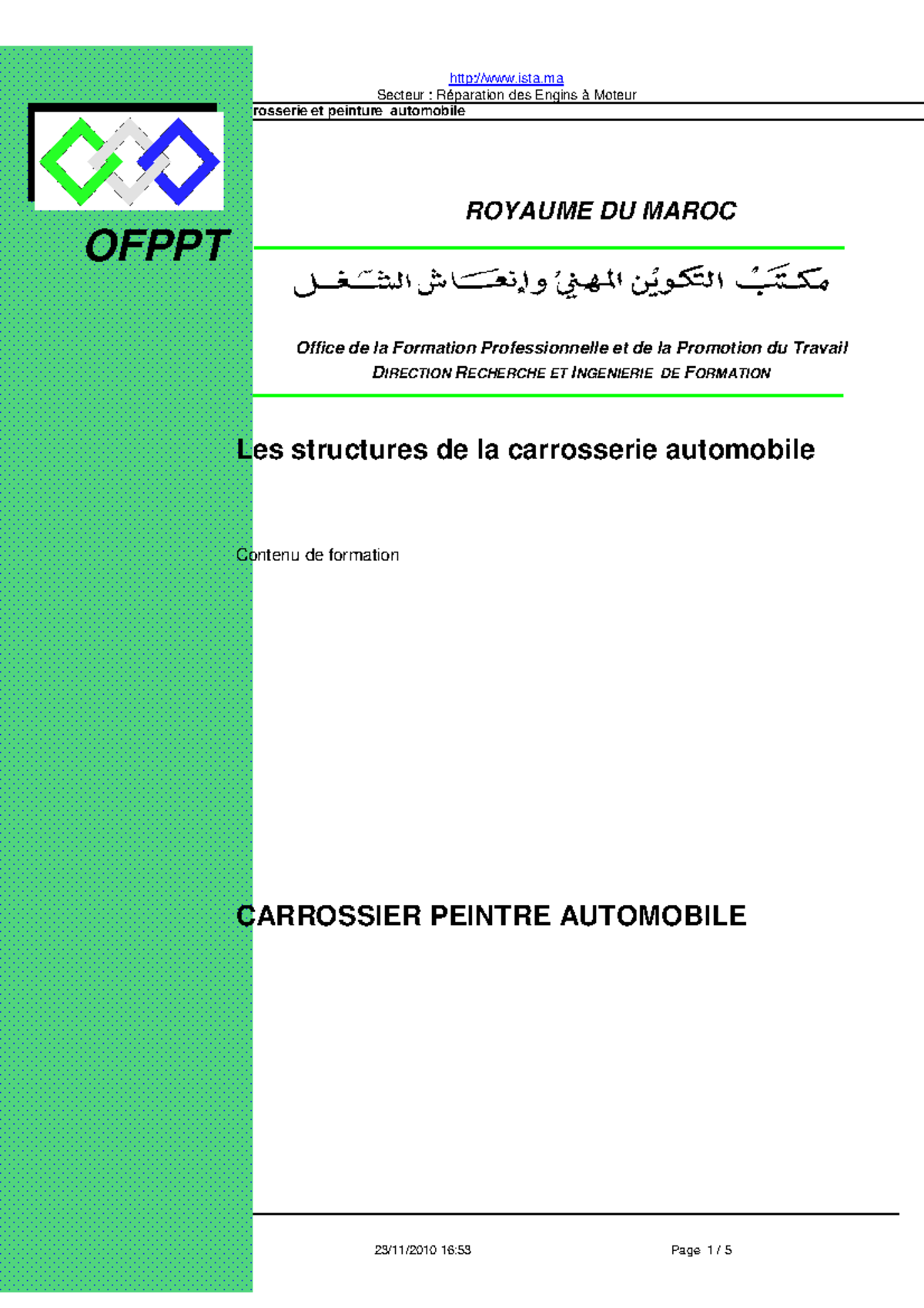 Ofpptmaroc m__lesstructuresdelacarrosserieautomobile.pdf