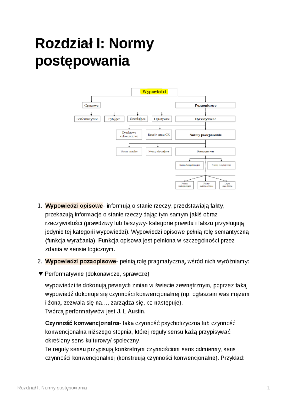 Rozdzia I Normy Postpowania - Rozdział I: Normy Postępowania Wypowiedzi ...