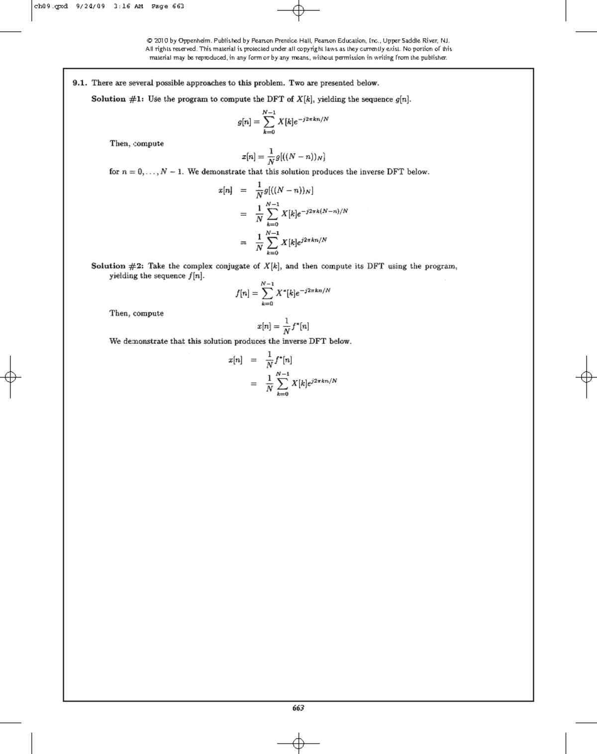 0136115160 ism09 Digital Signal Processing Chapter 92 © 2010 by