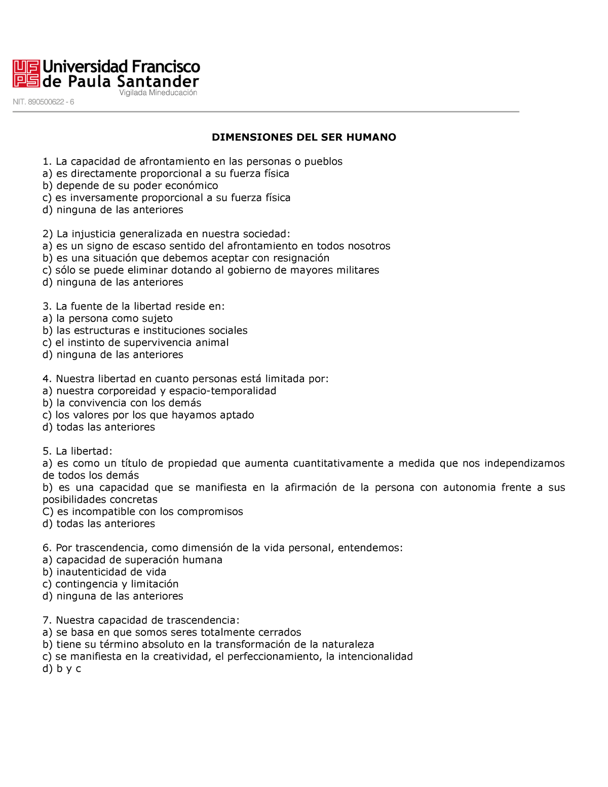 Quiz Ã Tica Ingenier Ã A Mec Ã¡nica - DIMENSIONES DEL SER HUMANO La ...