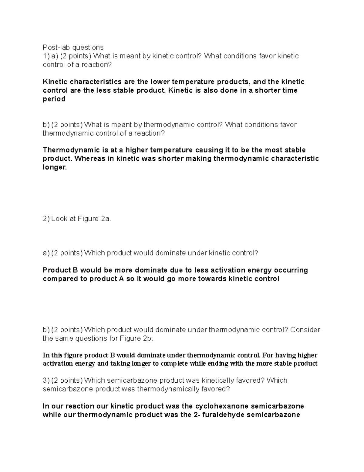 K V T Mary Fennimore Post lab assignment Postlab questions a) (2