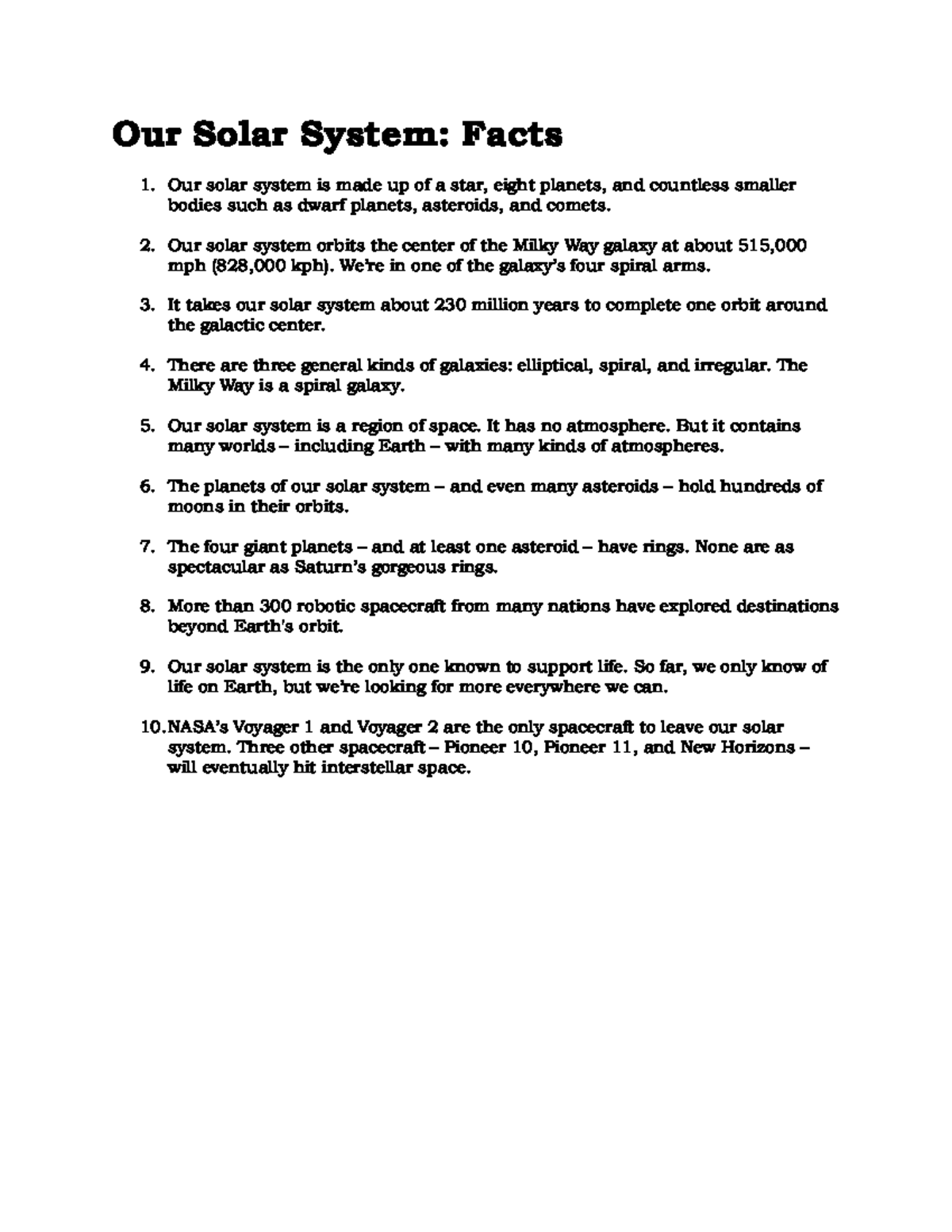 Solar System - Our solar system is made up of a star, eight planets ...