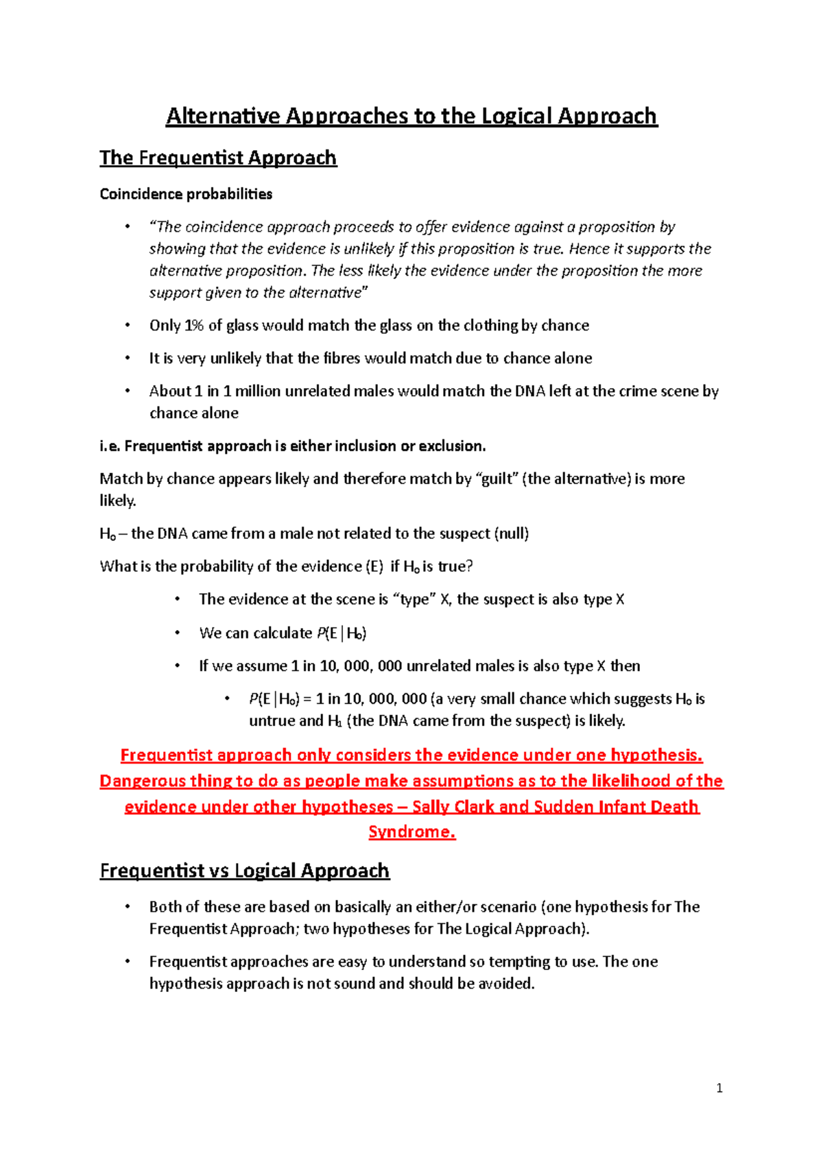 Alternative Approaches & The Transposed Conditional - Alternative ...