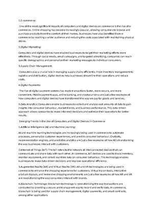 Form 1 Comp Simplified Notes - Computer Studies Notes Form 1 Simplified 