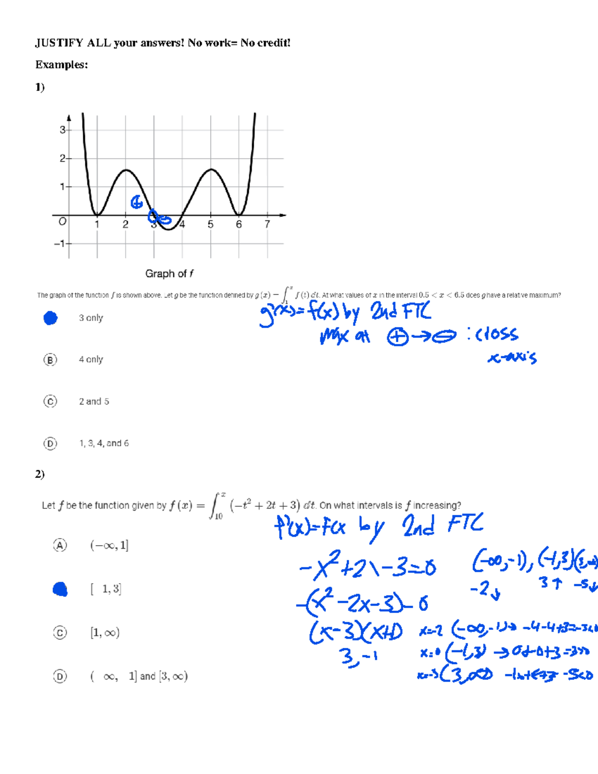 EC 2nd FTC and Av Val For Ch.9 Test - JUSTIFY ALL your answers! No work ...