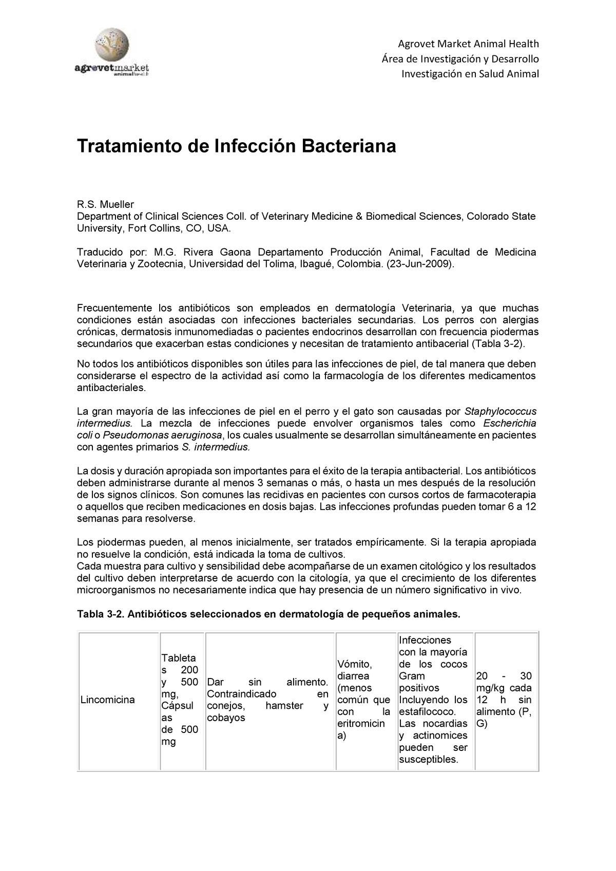 187 Tratamiento De Infeccion Bacteriana Espanol 040b00d005 - Agrovet ...