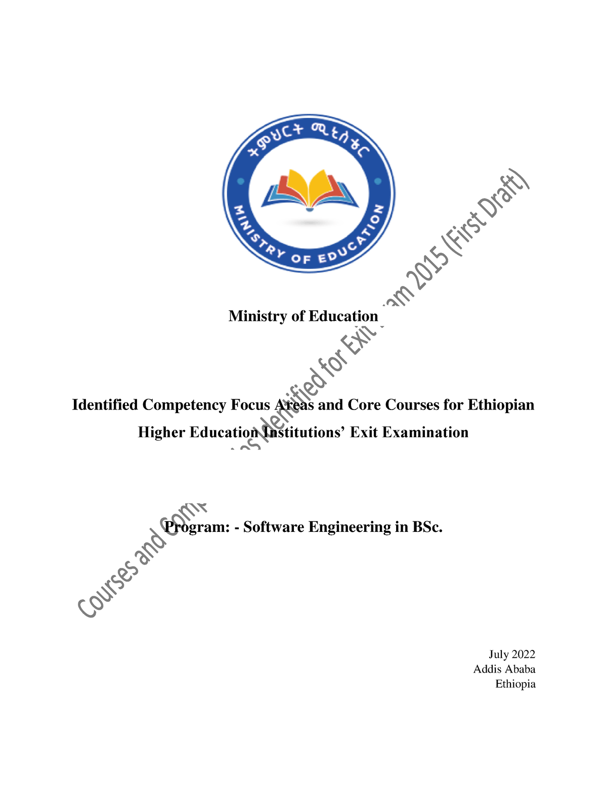 Software Engineering (new) - Ministry Of Education Identified ...