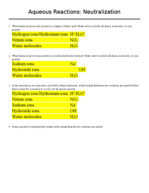 Neutralization reactions intro notes - Unit #2 Aqueous Reactions ...