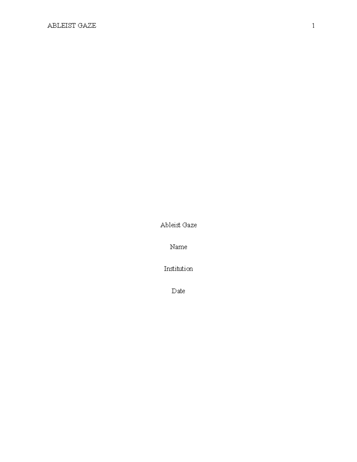 this is a homework task done on ablest gauze, the meaning, a detailed