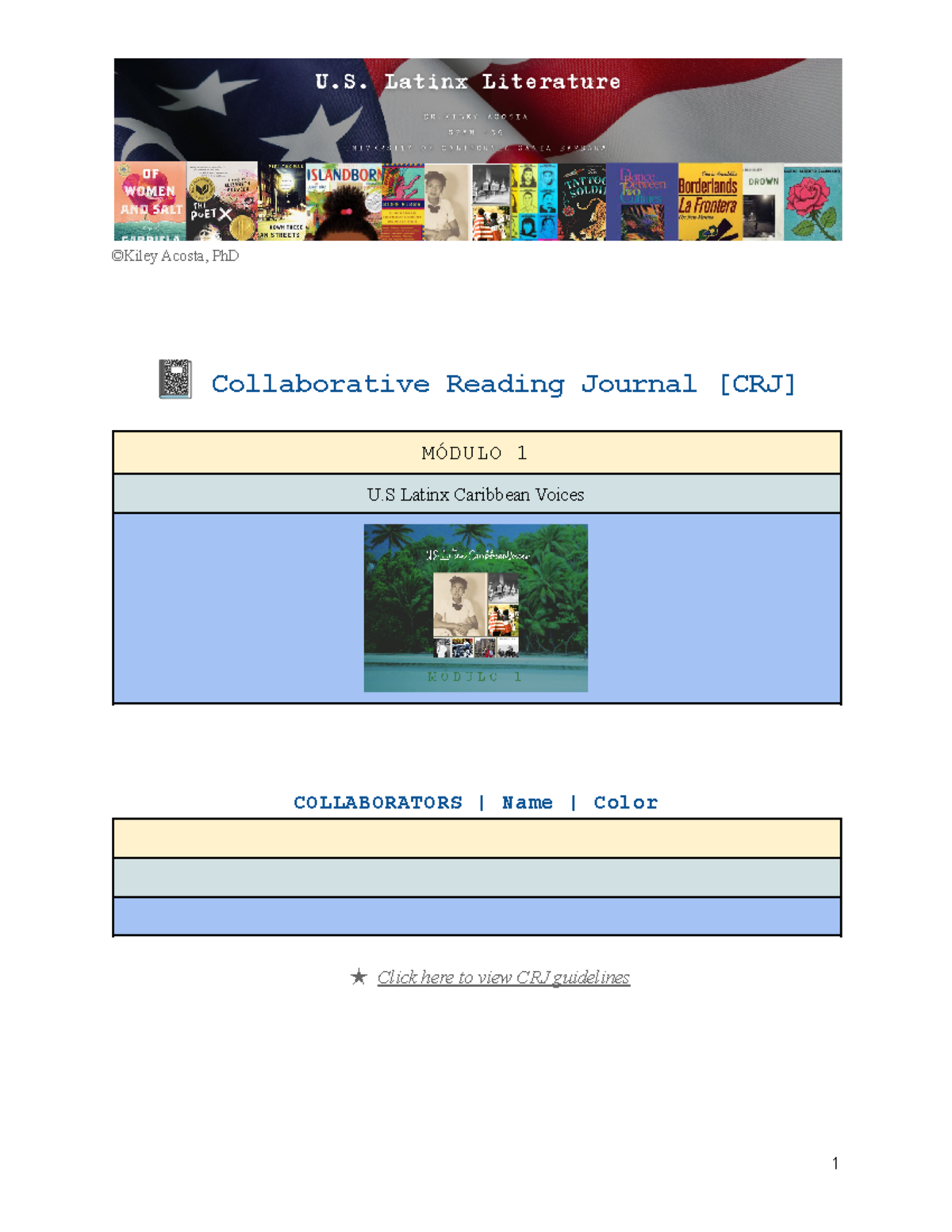 Copy of [CRJ] Group 6 SPAN139 W23 Acosta - Á Collaborative Reading ...