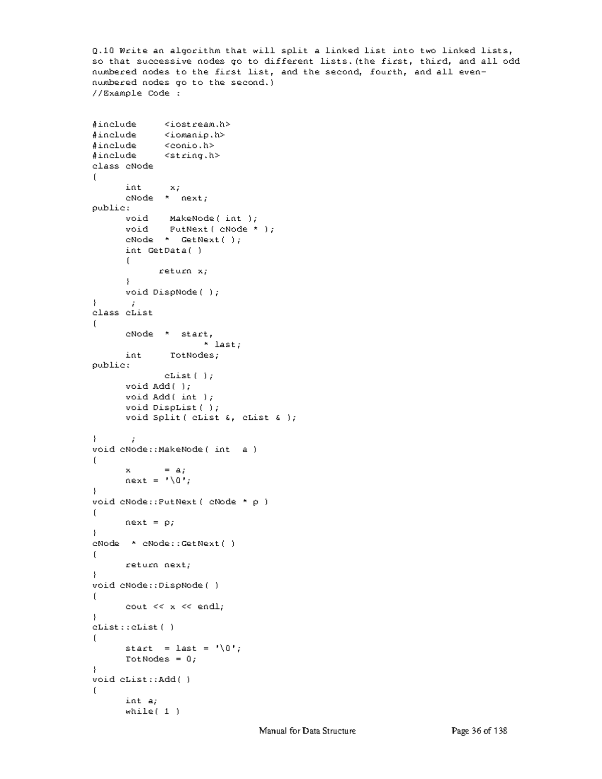 Data Structure trversing link list - Manual for Data Structure Page 36 ...